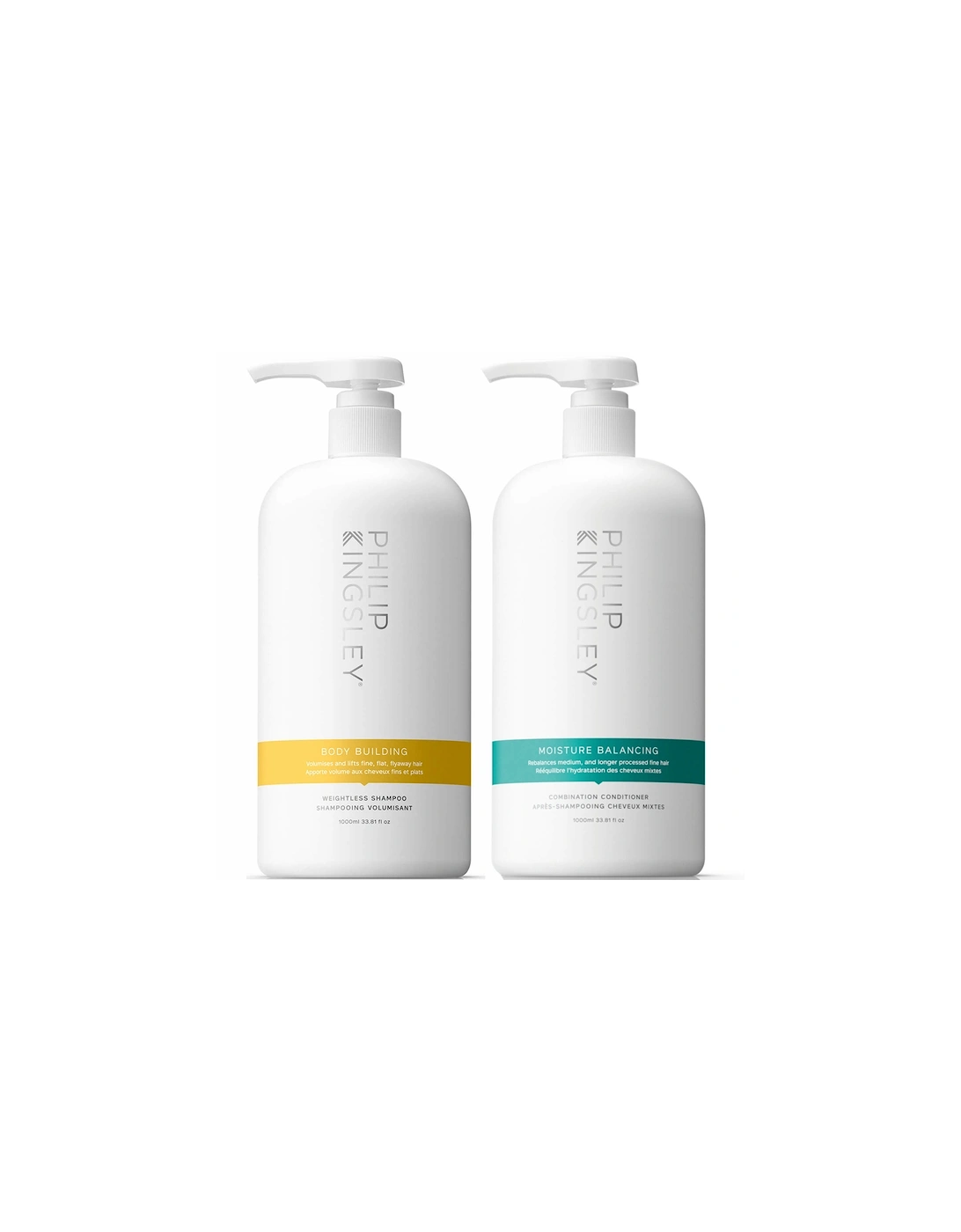 Body Building Shampoo 1000ml and Moisture Balancing Conditioner 1000ml Duo, 2 of 1