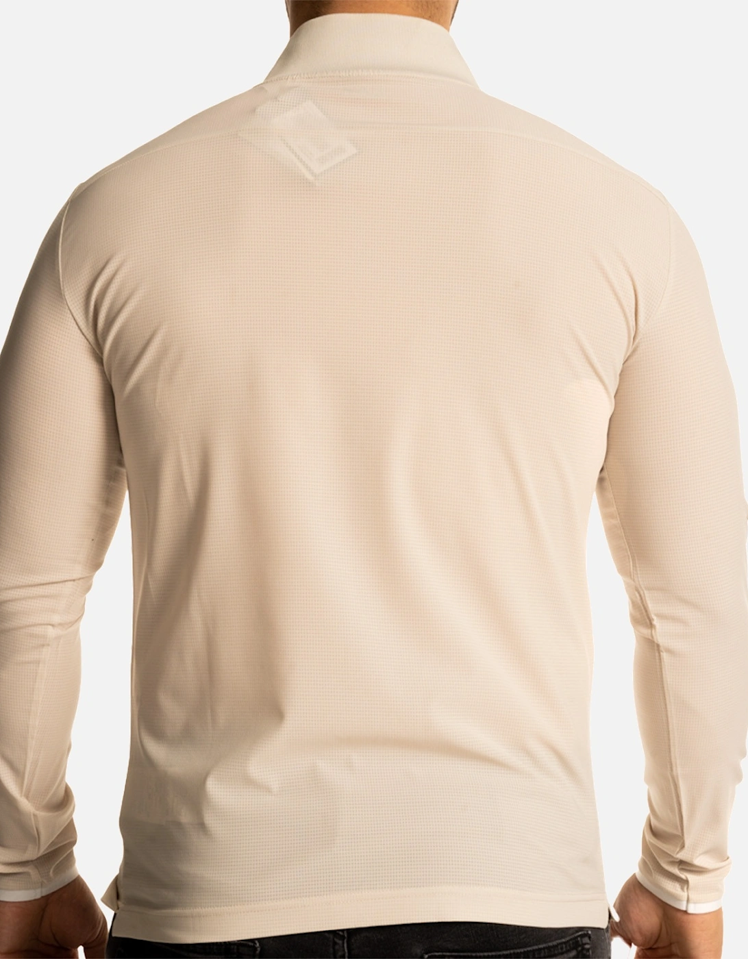 EA7 Mens Ventus7 1/4 Zip Tech Sweatshirt (Beige)
