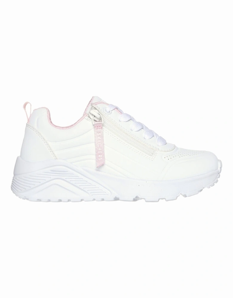 Youths Uno Lite Easy Zip Trainers (White)