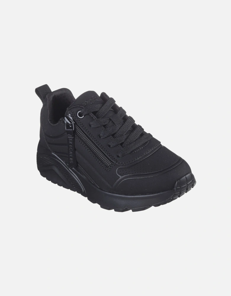 Youths Uno Lite Easy Zip Trainers (Black)