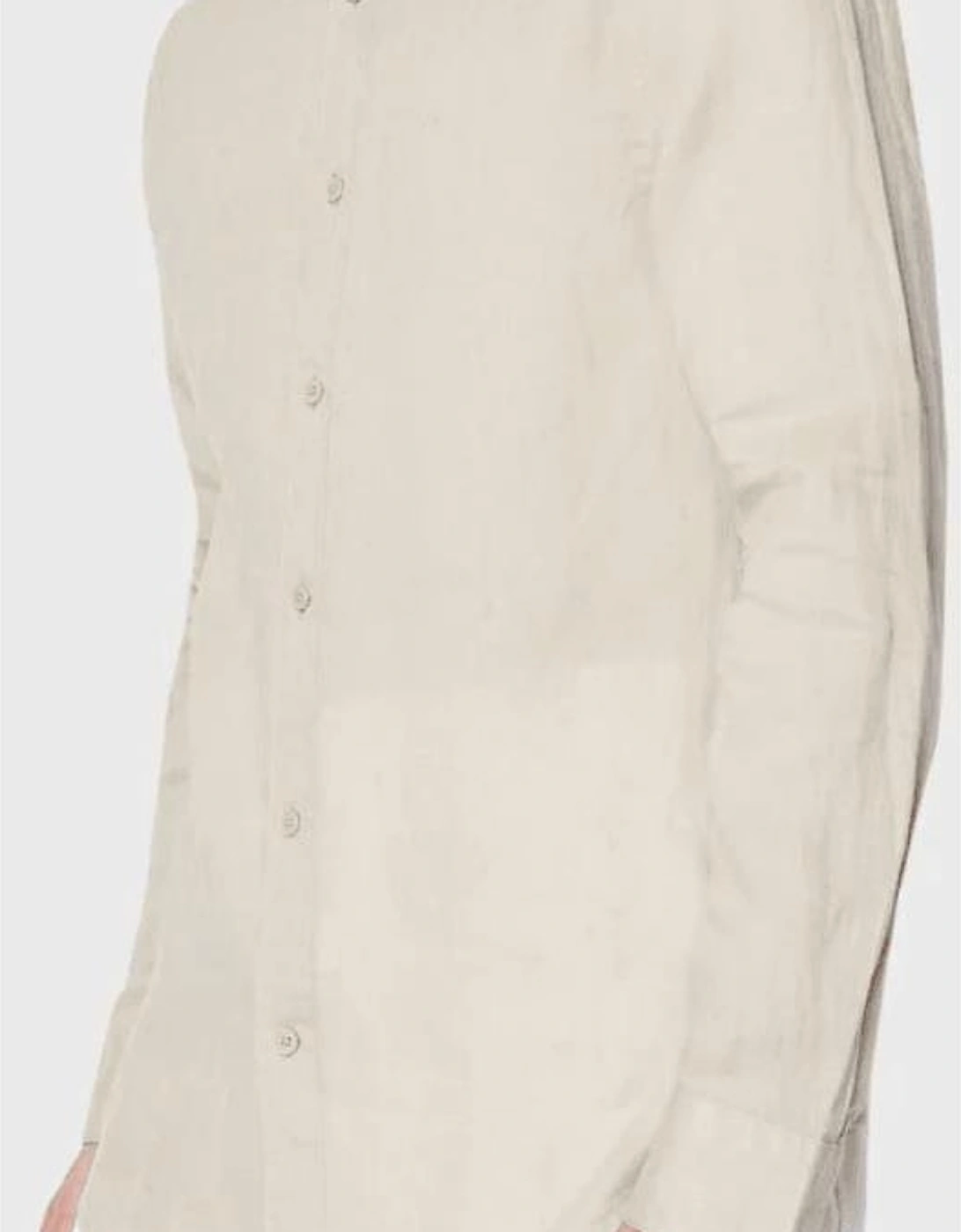 Linen Long Sleeve Beige Shirt