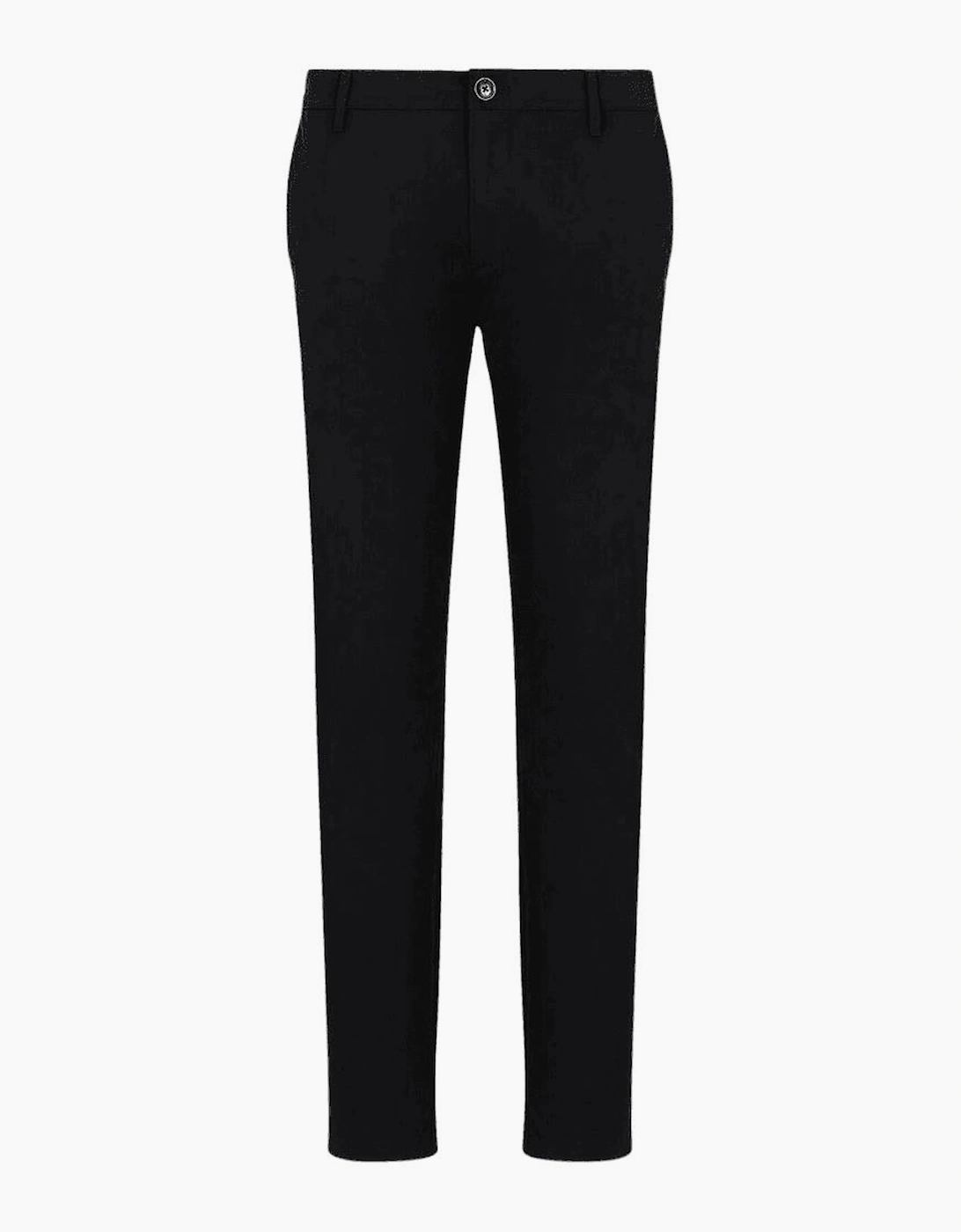 Armani Exchange Men's Black Slim Fit Golf Chino Pants