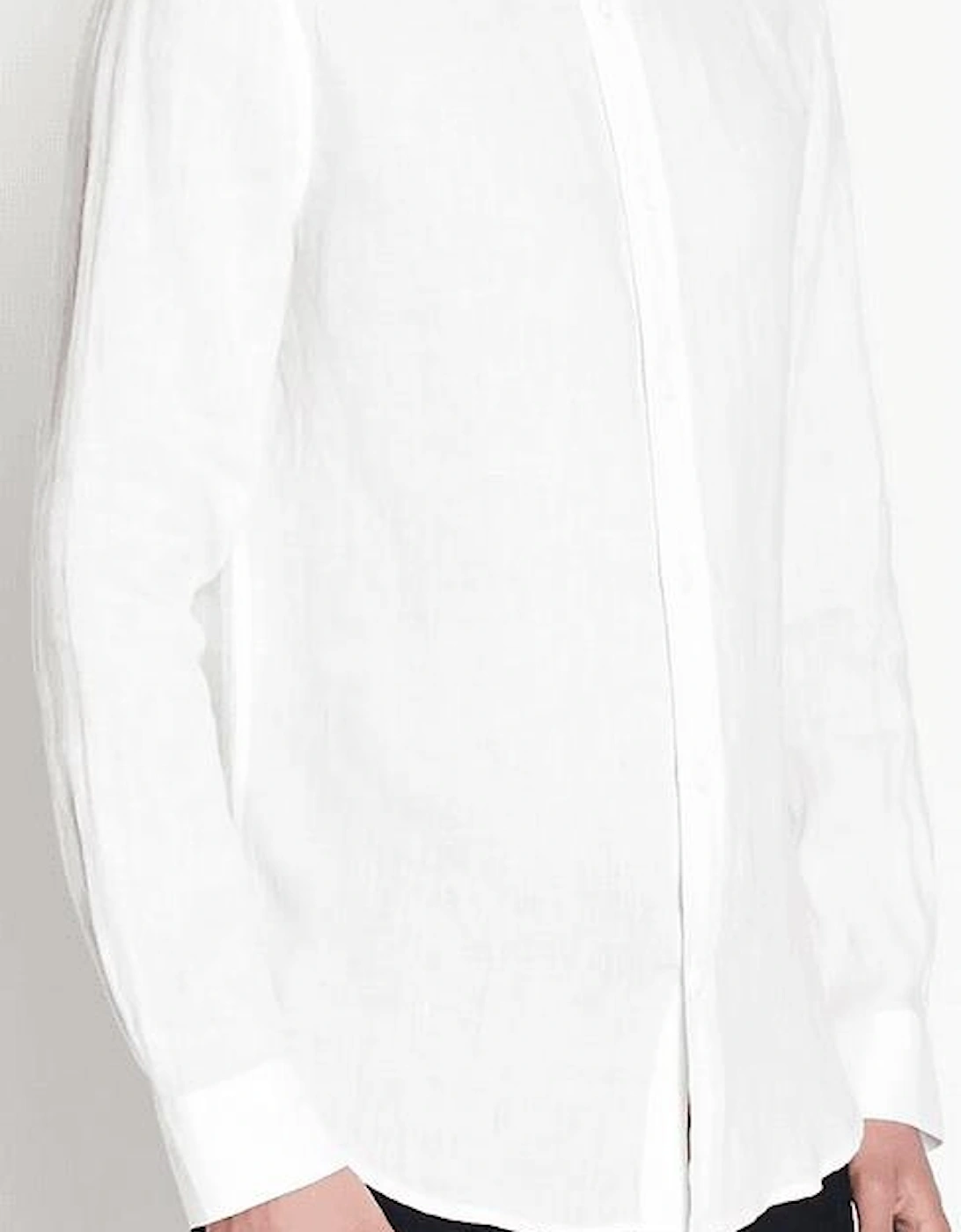 Linen Long Sleeve White Shirt