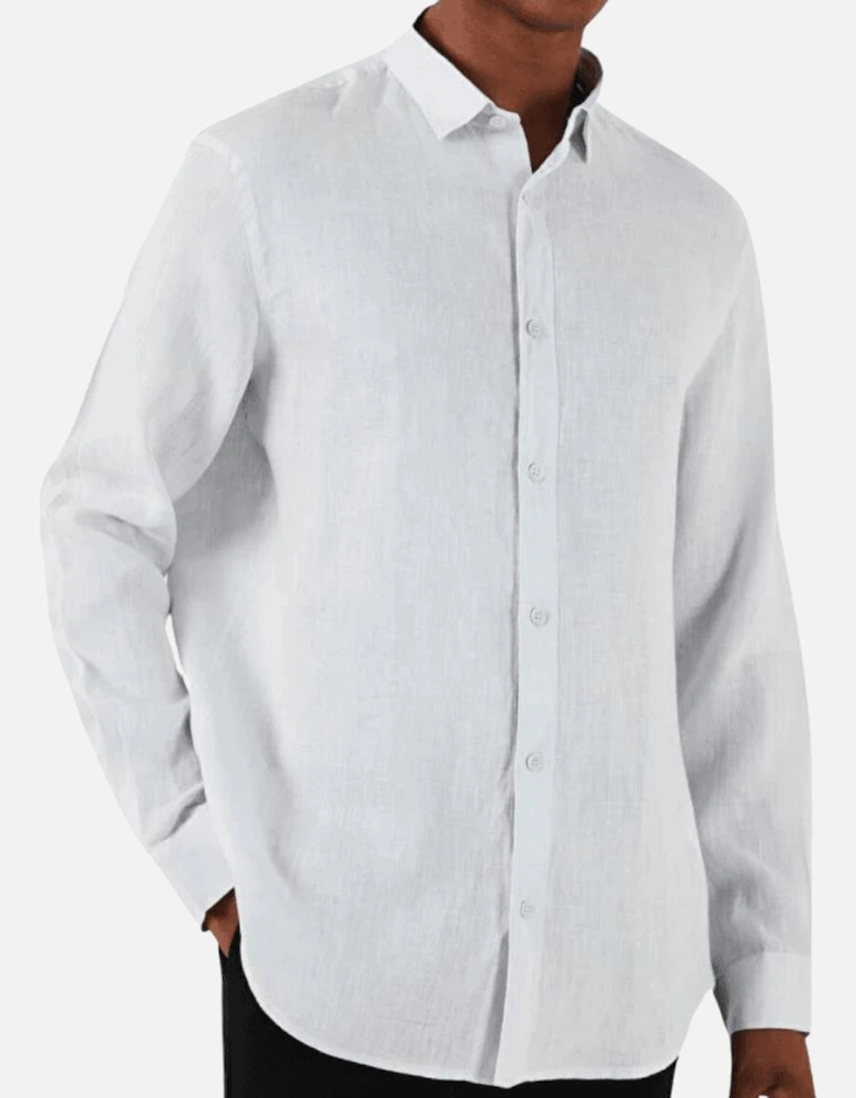 Linen Long Sleeve Light Blue Shirt