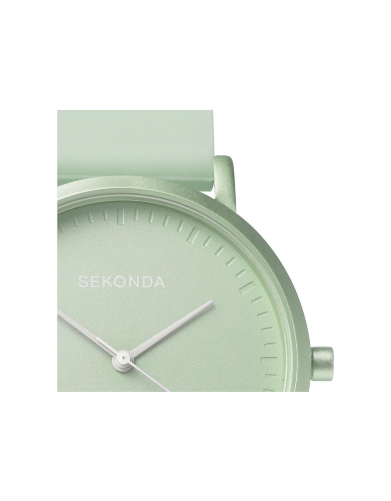 Ladies Palette Green Silicone Strap with Green Dial Watch