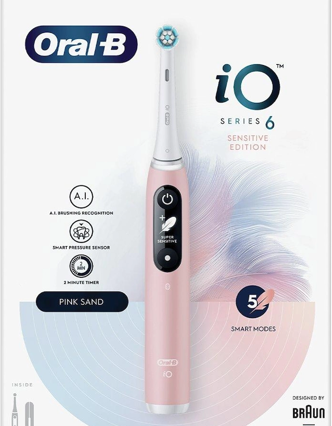 Oral-B iO6 Ultimate Clean Electric Toothbrush - Pink Sand