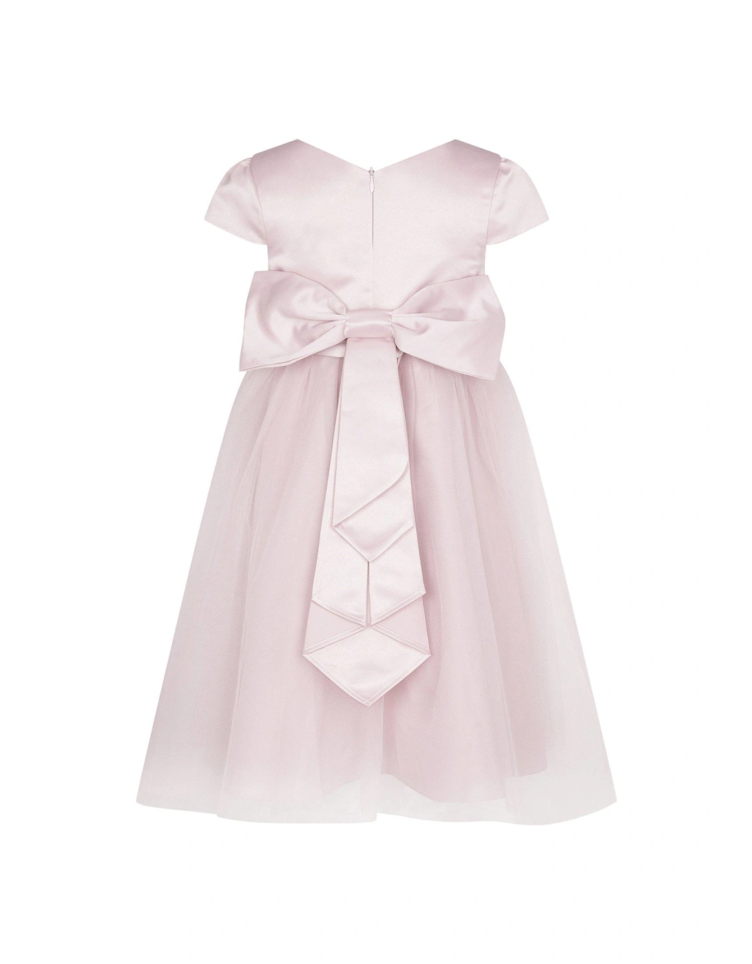 Girls Tulle Bridesmaid Dress - Pink