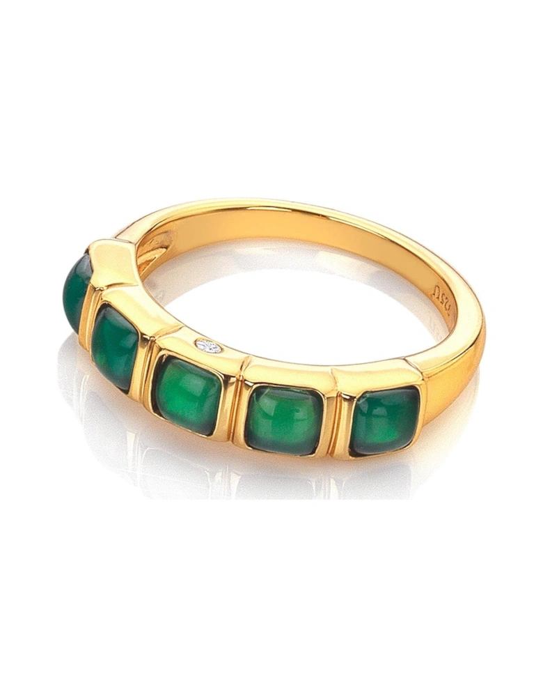 HDXGEM Square Ring - Green Agate