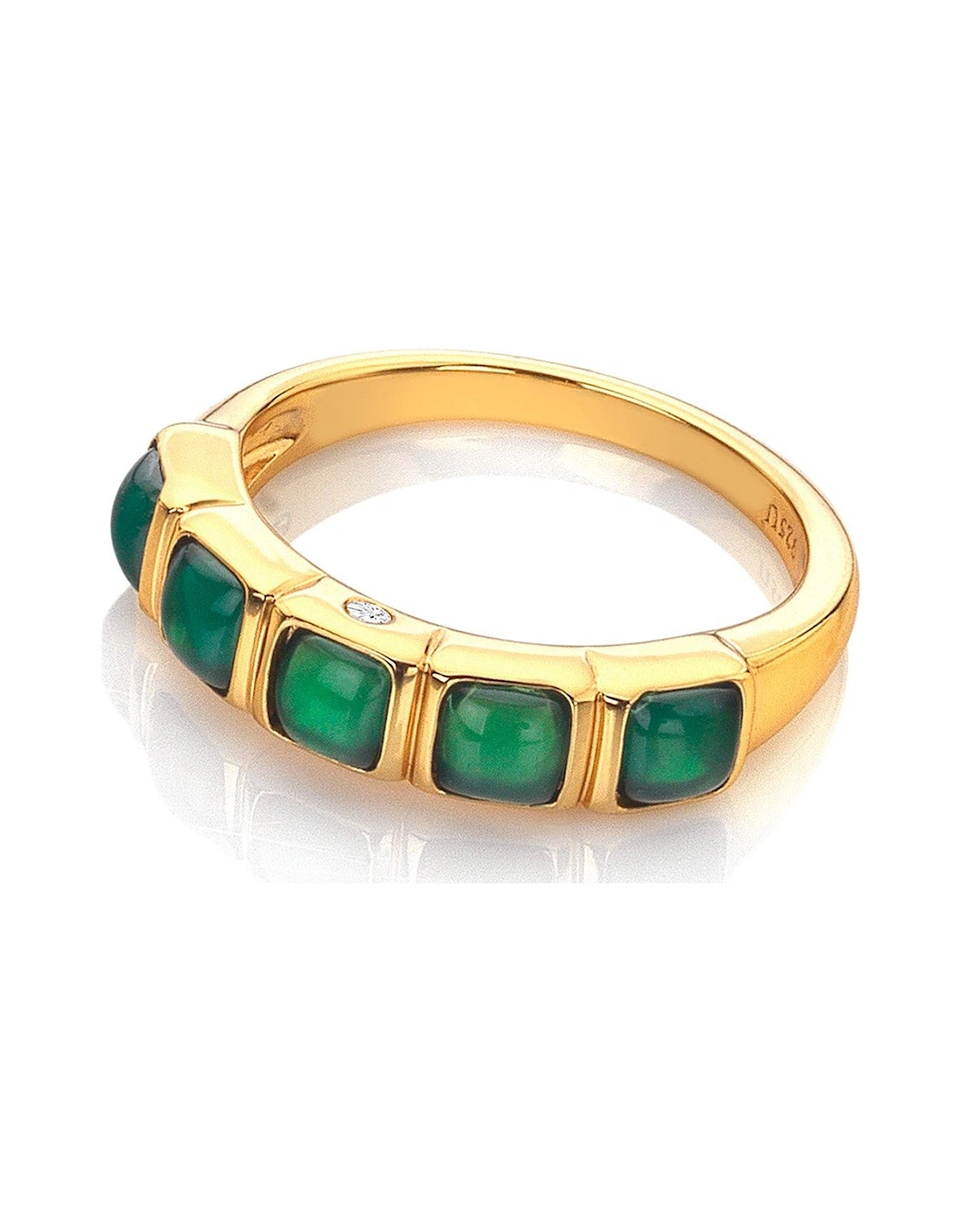 HDXGEM Square Ring - Green Agate