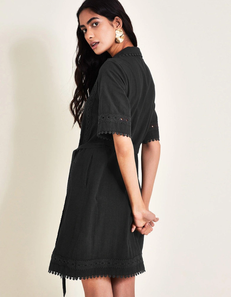 Amelia Shirt Dress - Black