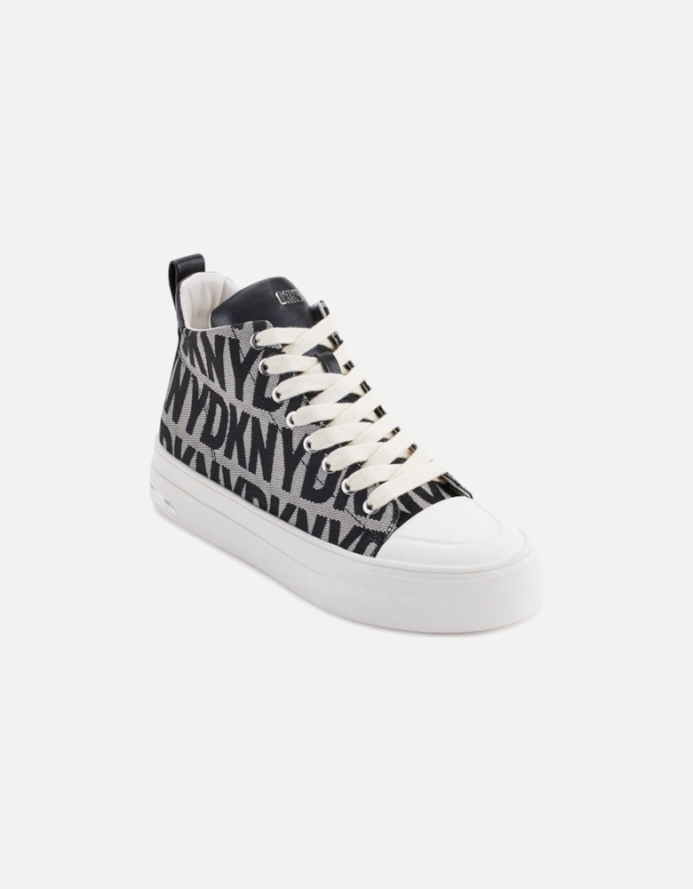 Yaser - Lace Up Mid Sneaker - Black/white,chi - Chino