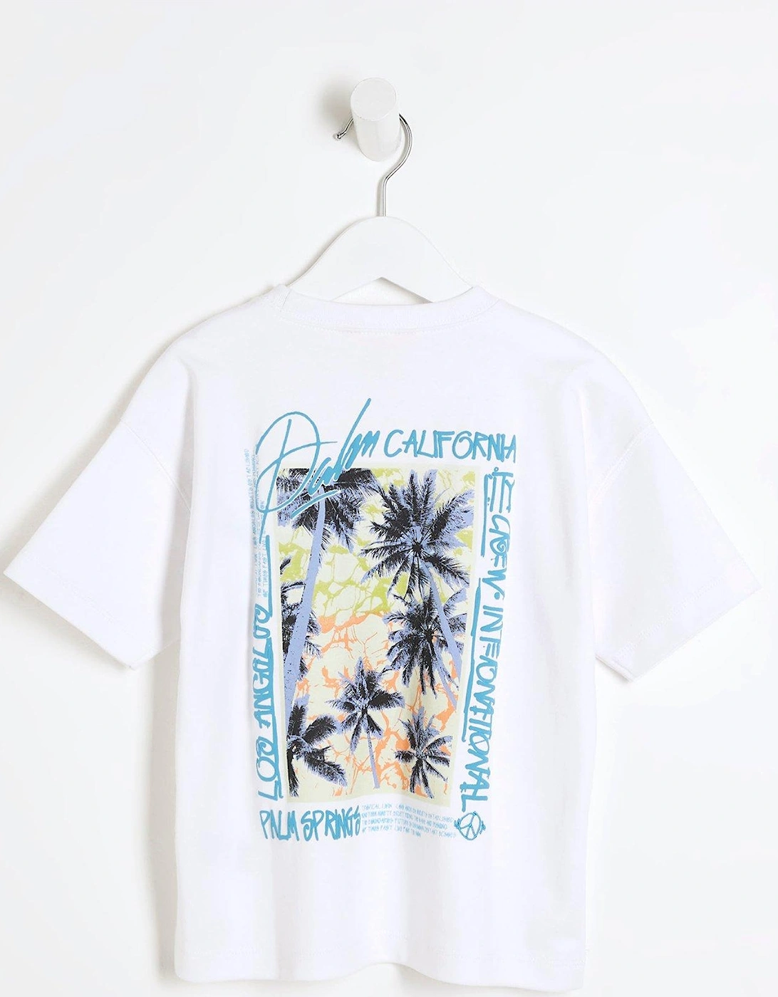 Mini Boys Palm Tree Graphic T-shirt - White, 2 of 1
