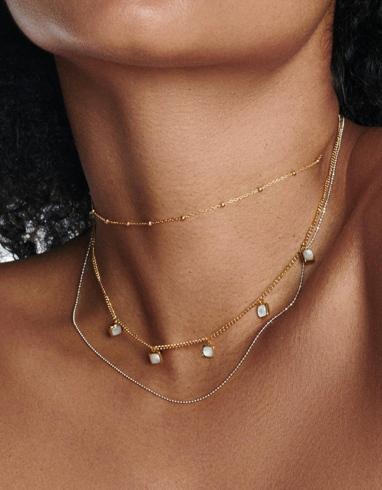 HDXGEM Square Necklace - Mother of Pearl