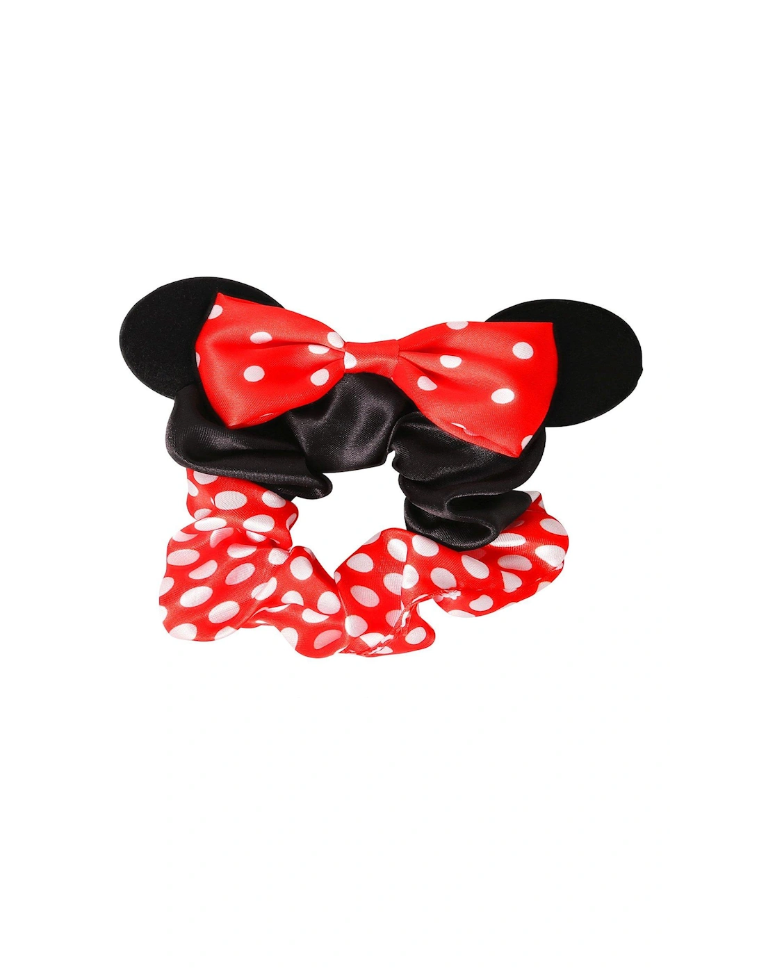 Minnie Mouse Red & Black 3-Piece Hair Scrunchie Set