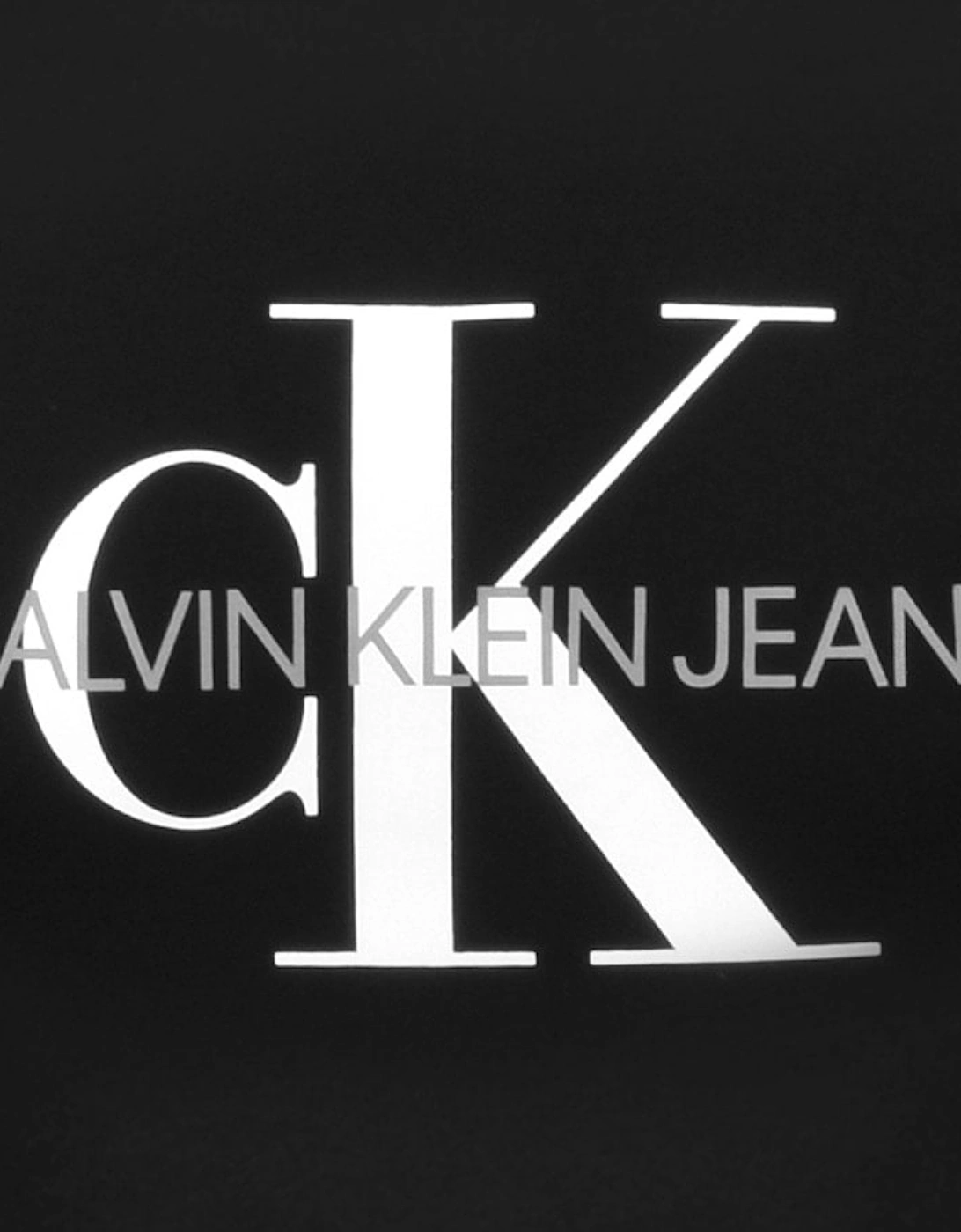 Jeans Monogram Logo T Shirt Black