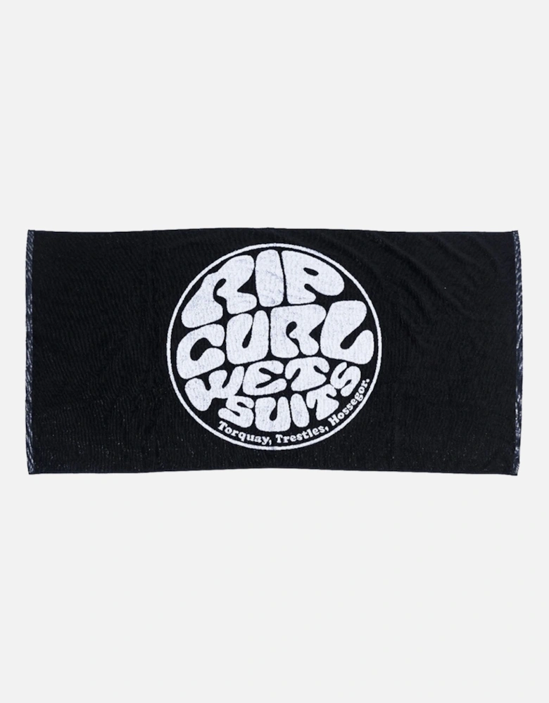 Rip Curl Wetty Icon Soft Cotton Beach Towel - Black
