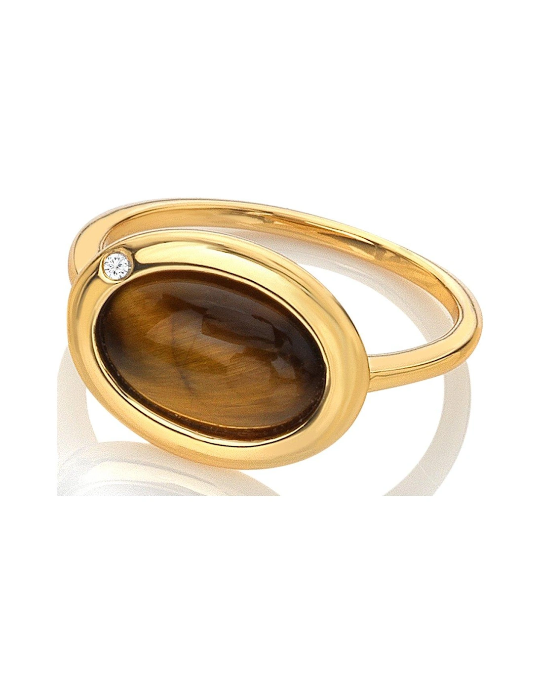 HDXGEM Horizontal Oval Ring - Tigers Eye