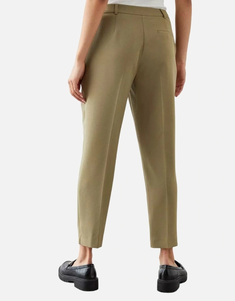 Womens/Ladies Plain Tall Ankle Grazer Trousers
