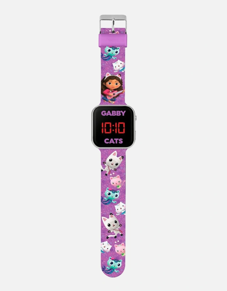Gabby Purple Printed Strap LED Watch