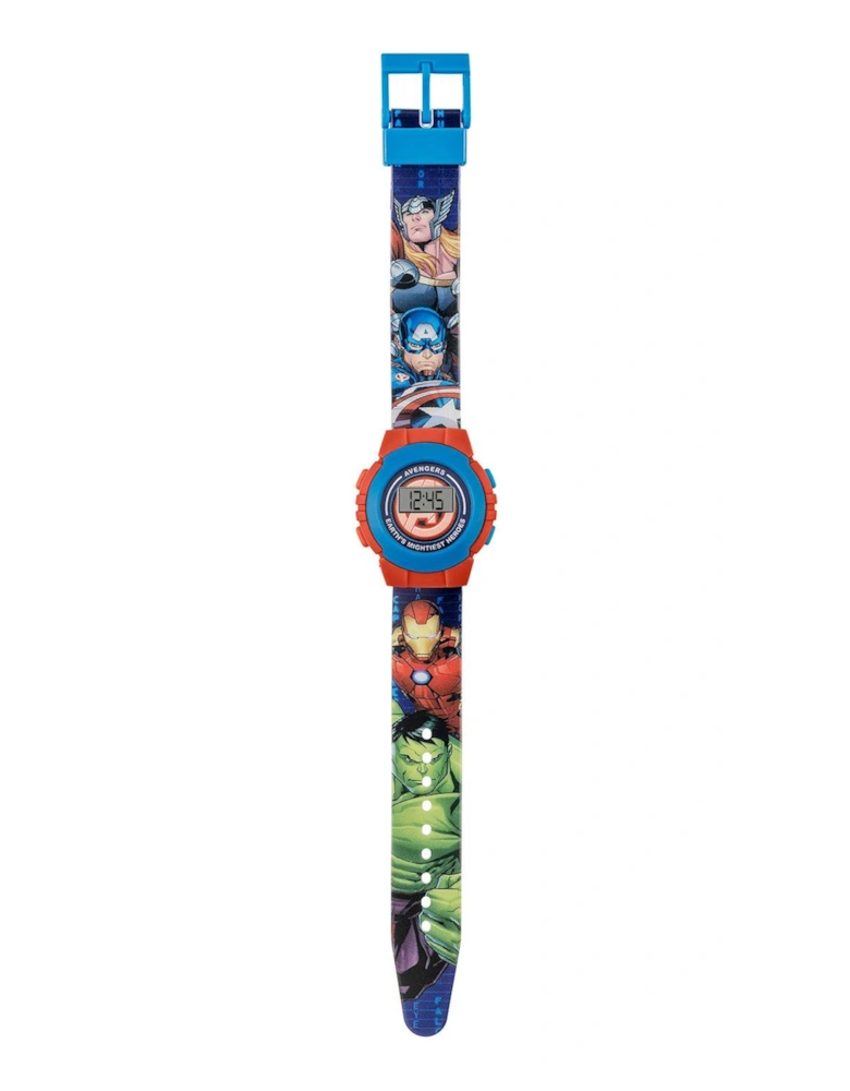 Disney Red & Blue Character Print Digital Watch