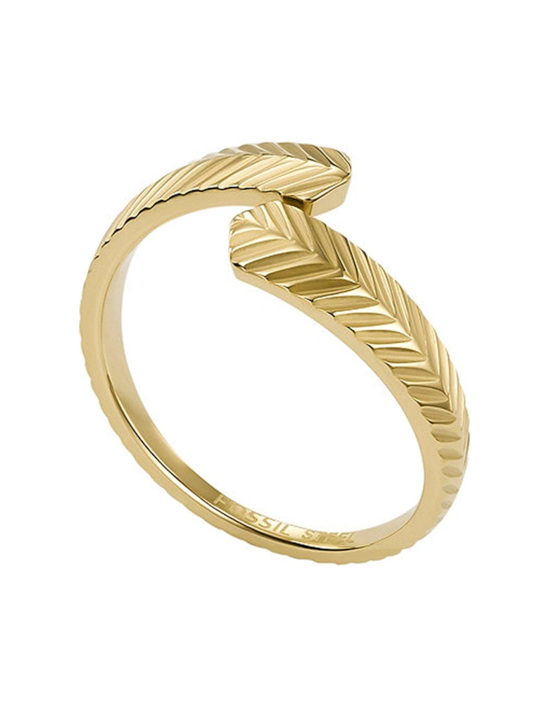 Harlow Gold Tone Stainless Steel Ring