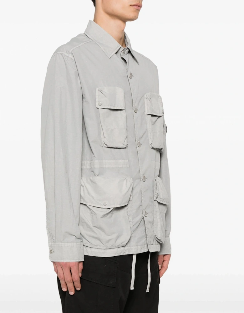 Nylon Utility Overshirt Grey