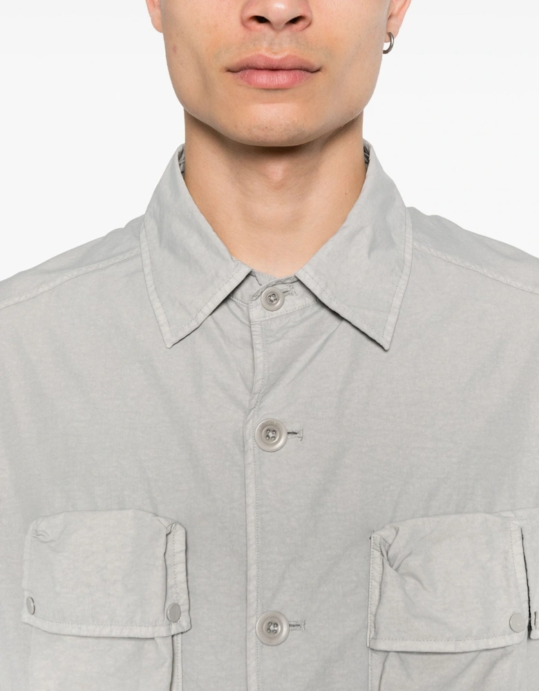 Nylon Utility Overshirt Grey