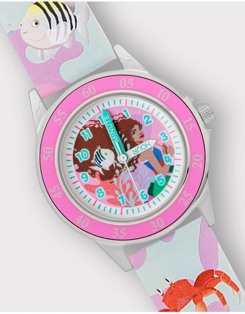 Princess The Little Mermaid Silicone Strap Time Teacher Watch