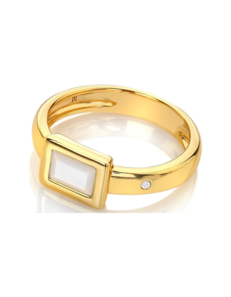 HDXGEM Rectangle Ring - Mother of Pearl