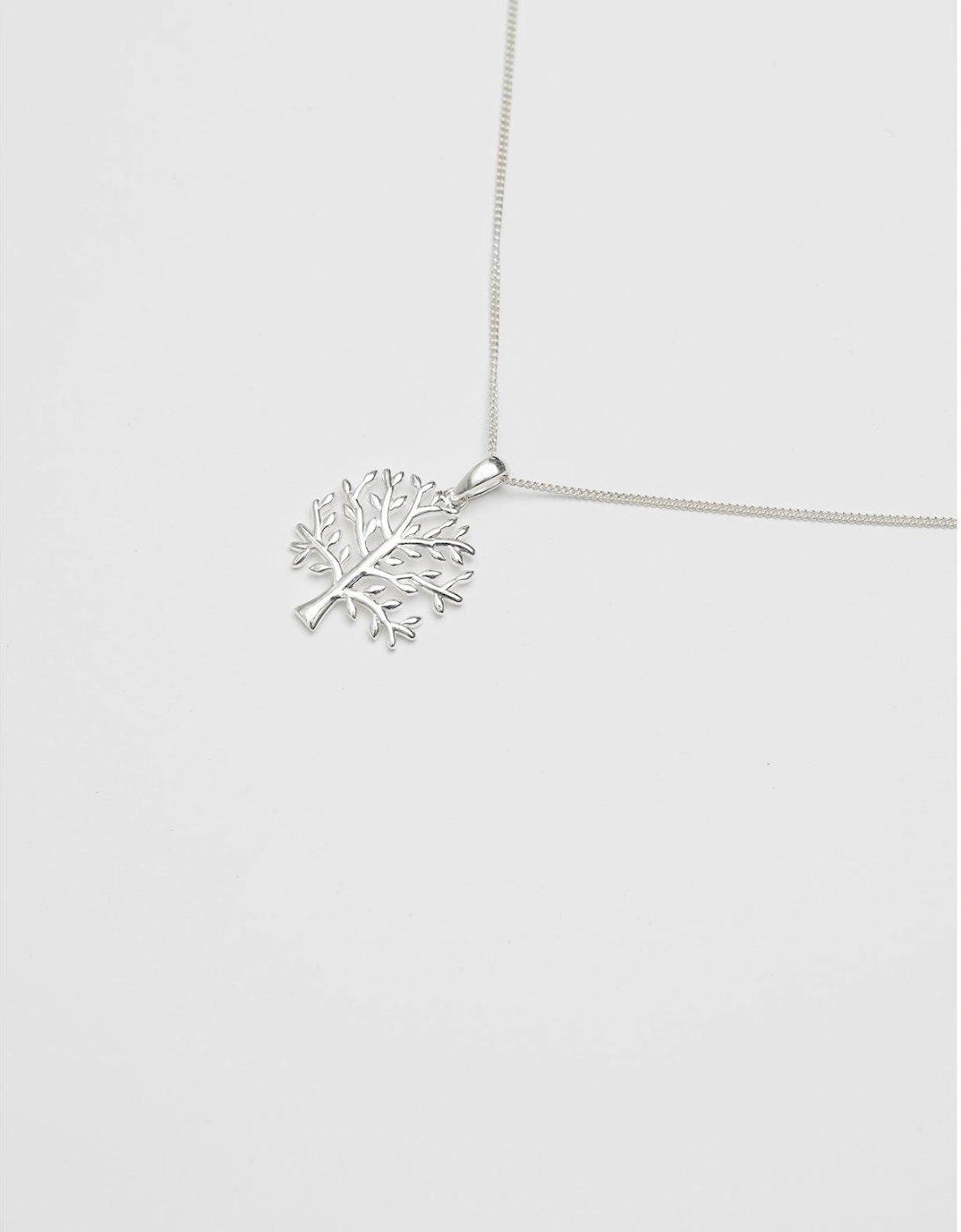 Sterling Silver 925 Tree of Love Pendant Necklace