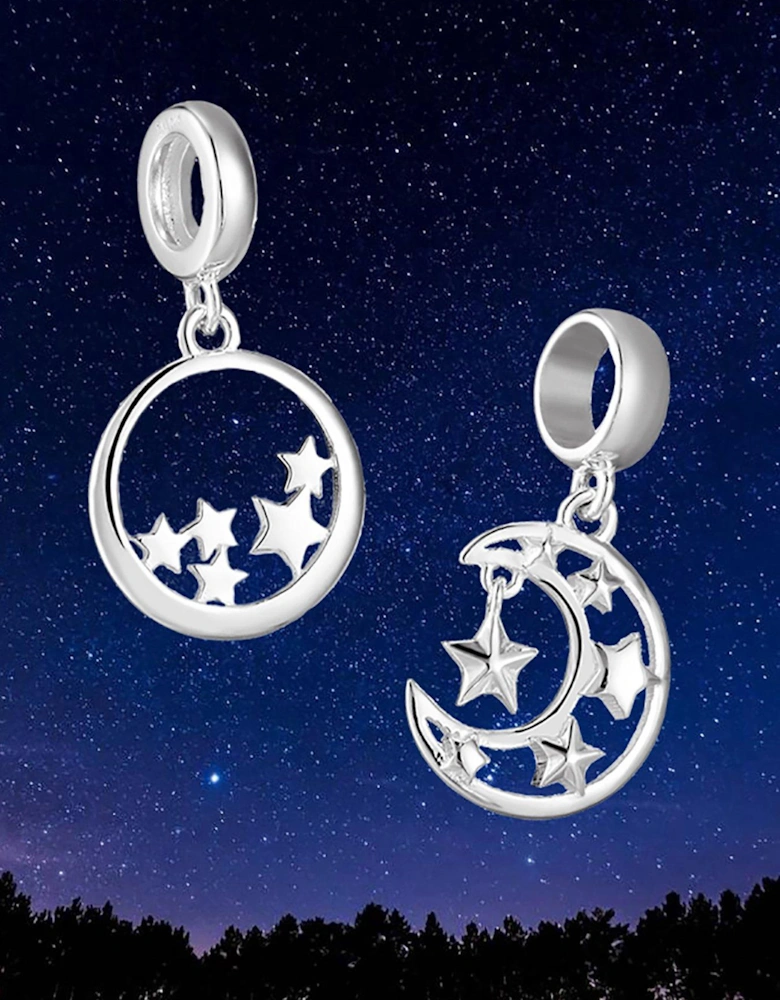 Sterling Silver Set Of 2 Cosmic Charms