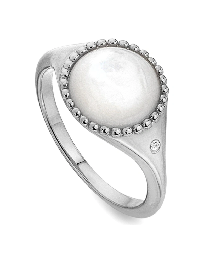 Mother of Pearl Circle Ring