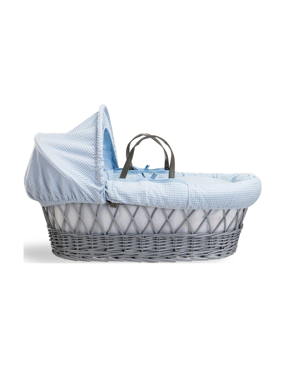 Waffle Blue Wicker & Deluxe Stand Grey