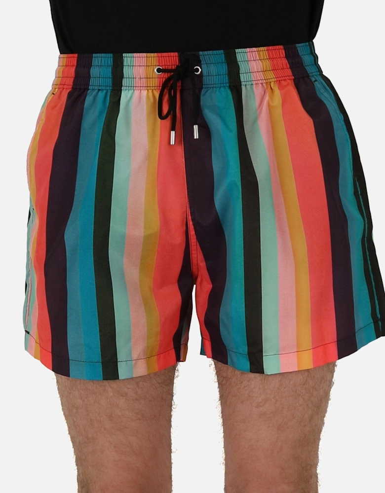 Artist Striped Multicolour Swim Short