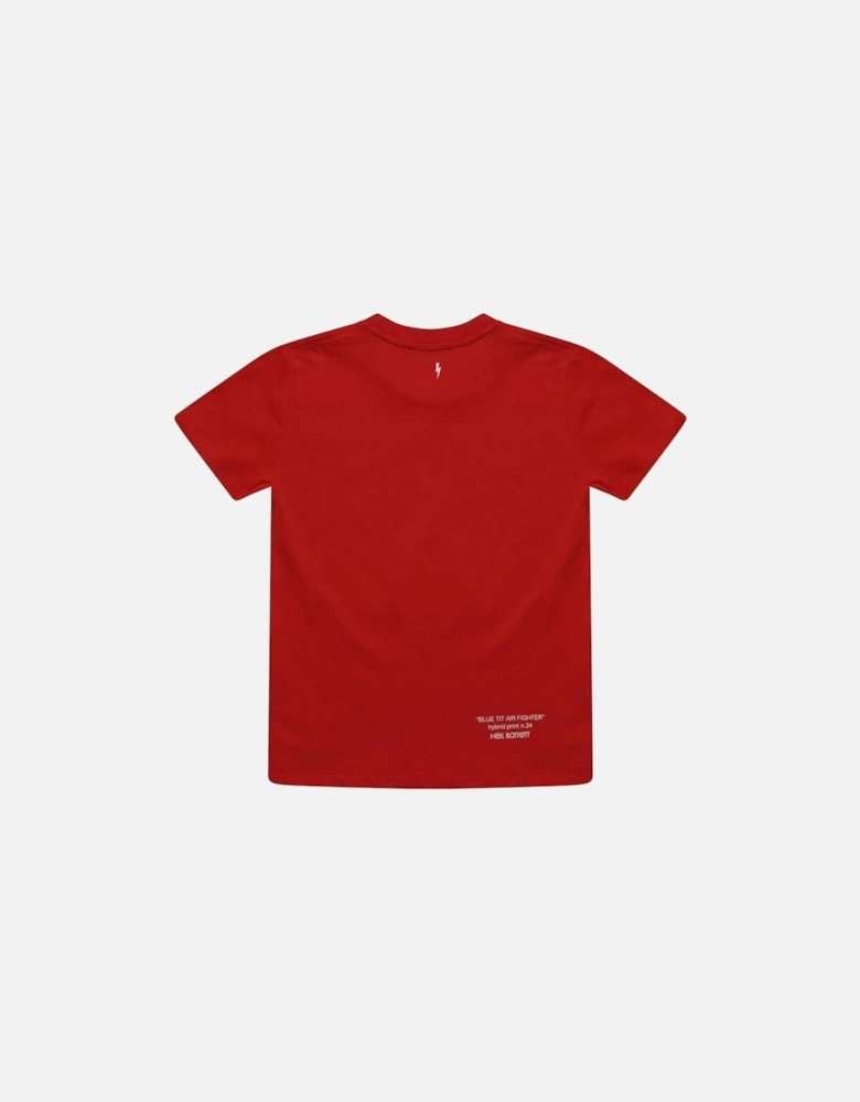 Red Flying Print T-Shirt