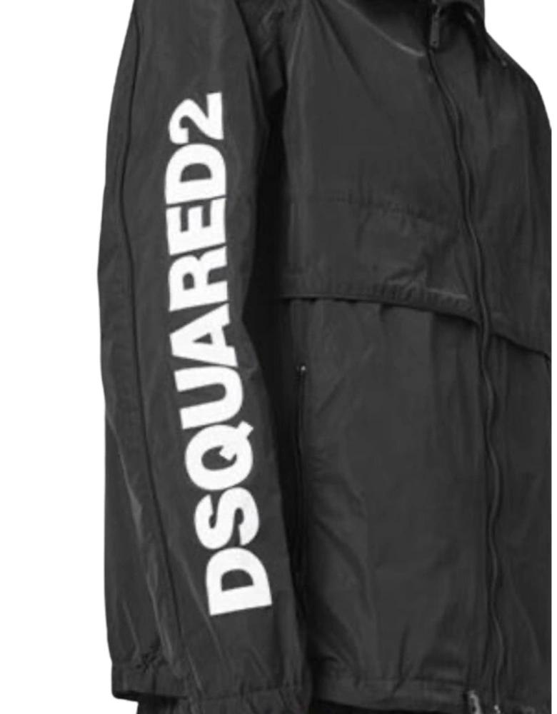 Branded Black Bomber Jacket