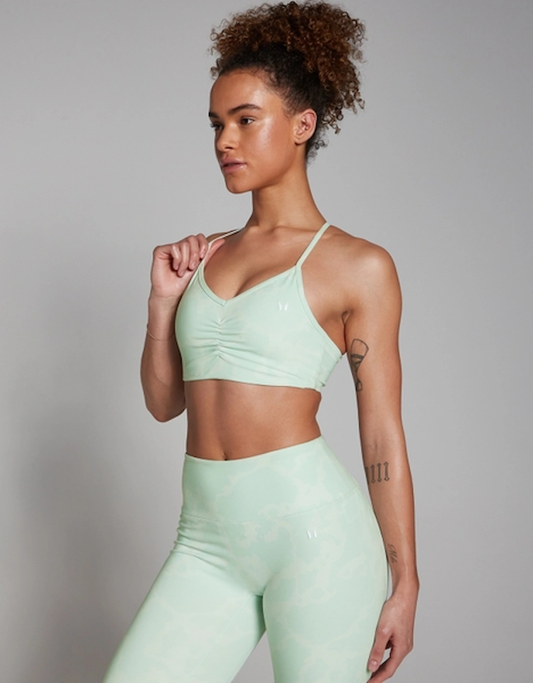 Women's Tempo Abstract Sports Bra - Soft Mint, 2 of 1