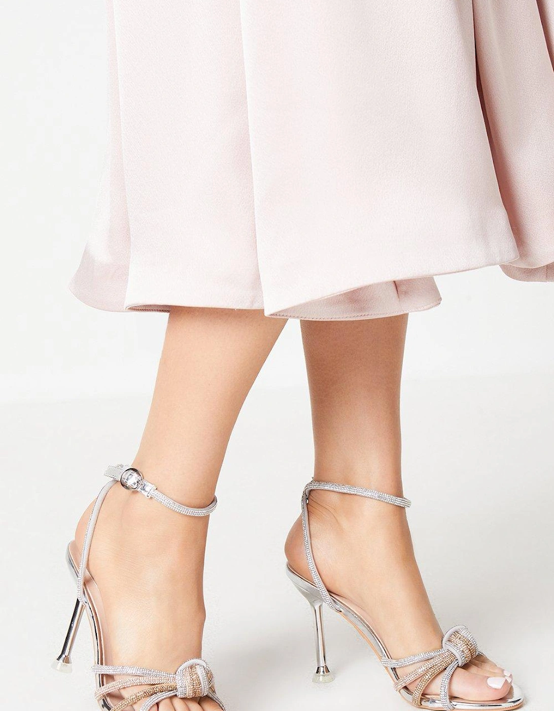 Tobi Diamante Knot Detail High Stiletto Heeled Sandals, 2 of 1