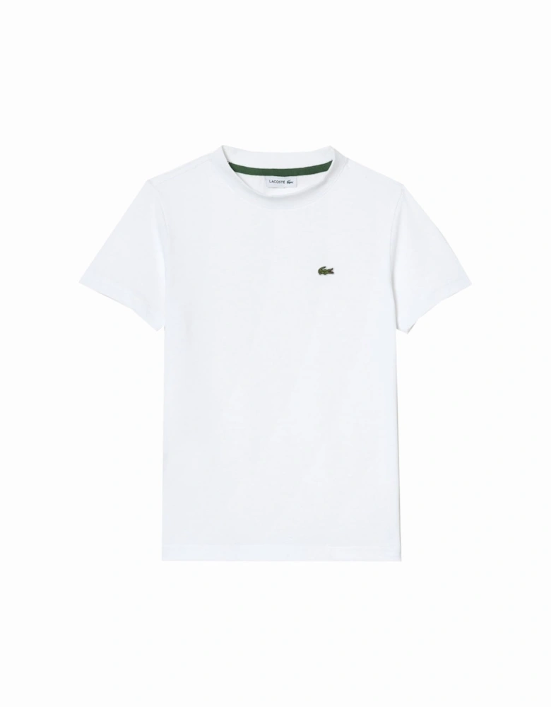 Boy's White Crew Neck T-shirt