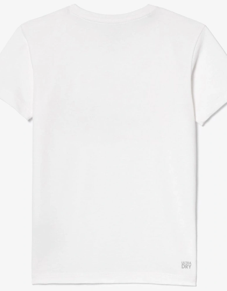 Boy's White Crew Neck T-shirt