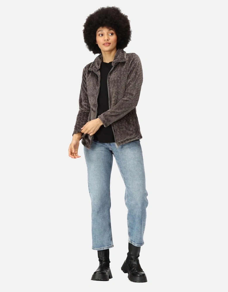 Womens/Ladies Heloise Wavy Fleece Full Zip Fleece Jacket
