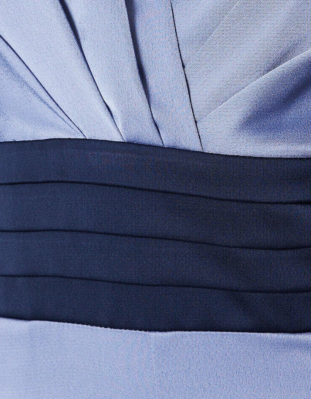 Colour Block Satin Long Sleeve Jumpsuit