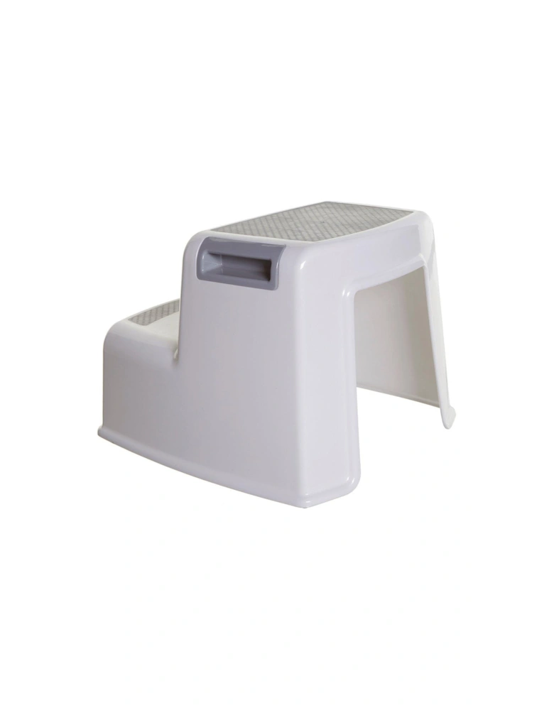 2 Height 2-Up Step Stool - Grey/White