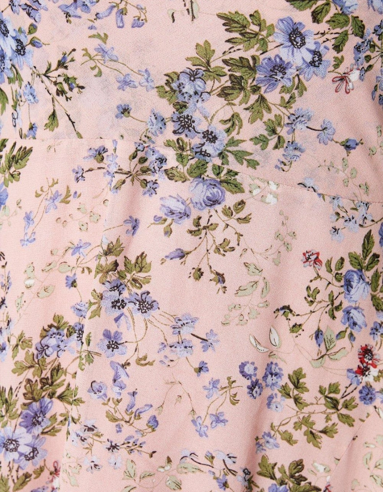 Wildflower Printed Cowl Neck Maxi Dress