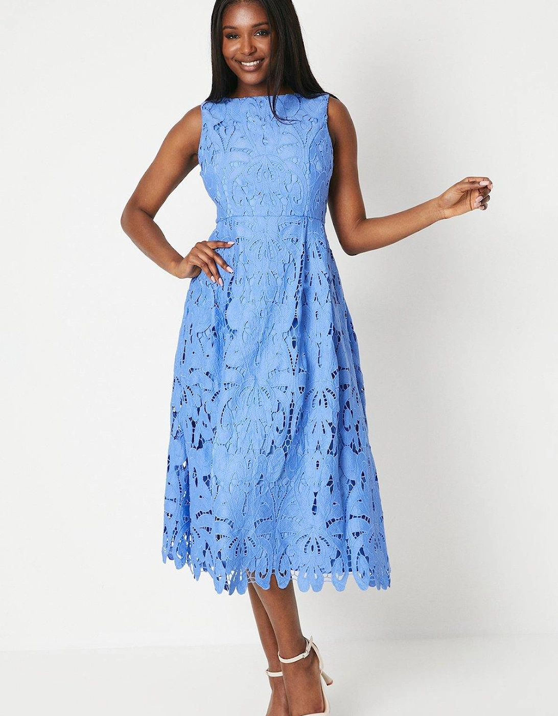 Lace Sleeveless Midi Dress, 6 of 5