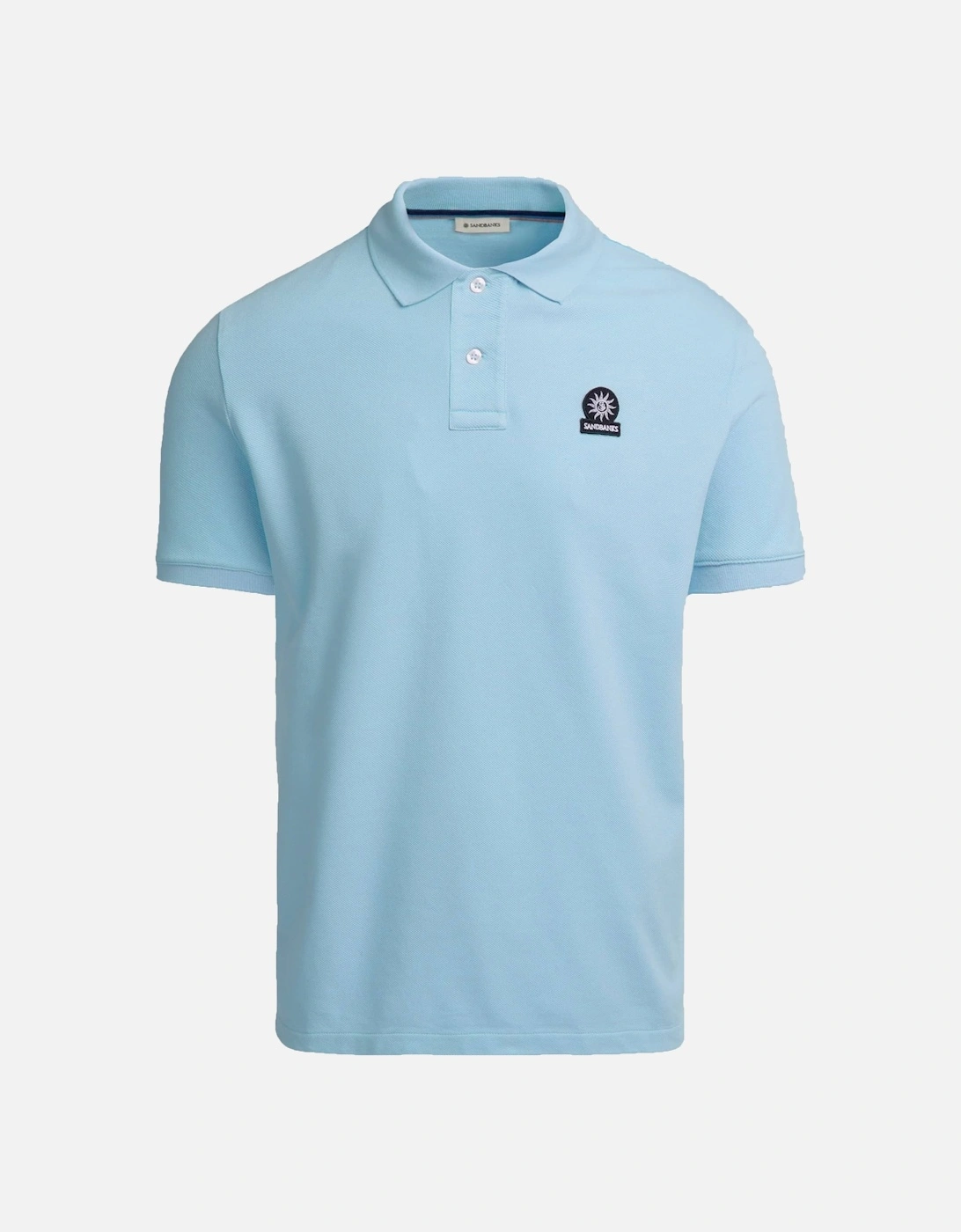 Badge Logo Polo Shirt Crystal Blue, 3 of 2