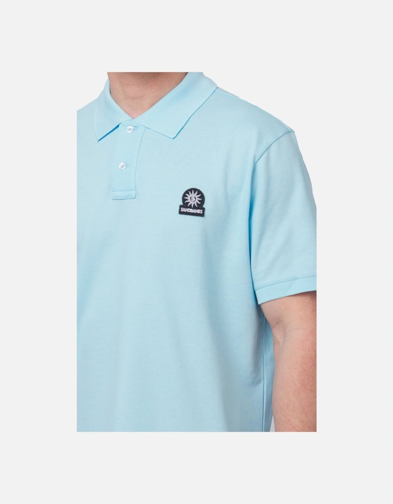 Badge Logo Polo Shirt Crystal Blue
