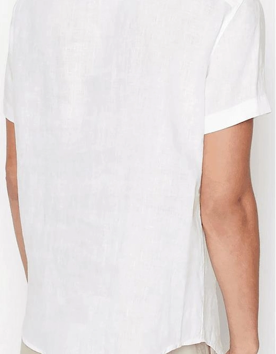 Linen Short Sleeve White Shirt