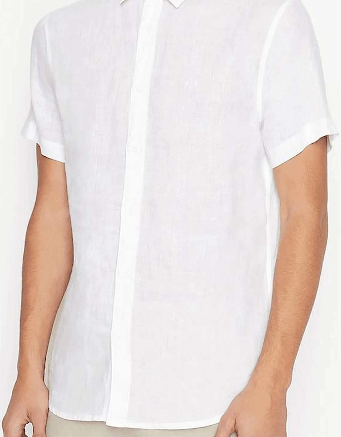 Linen Short Sleeve White Shirt