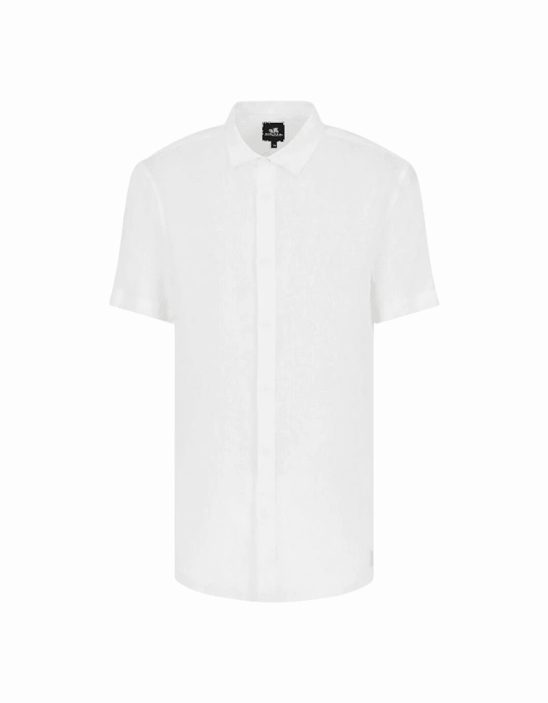 Linen Short Sleeve White Shirt